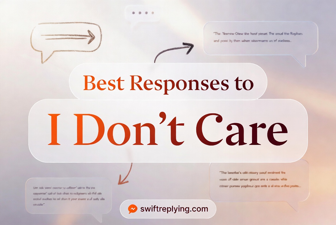 Best Responses to I Don’t Care