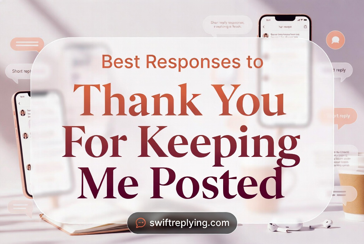 Best Responses to Thank You For Keeping Me Posted