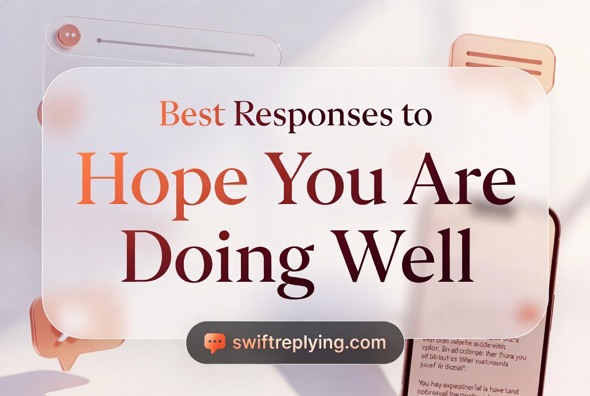 Best Responses to "Hope You Are Doing Well"