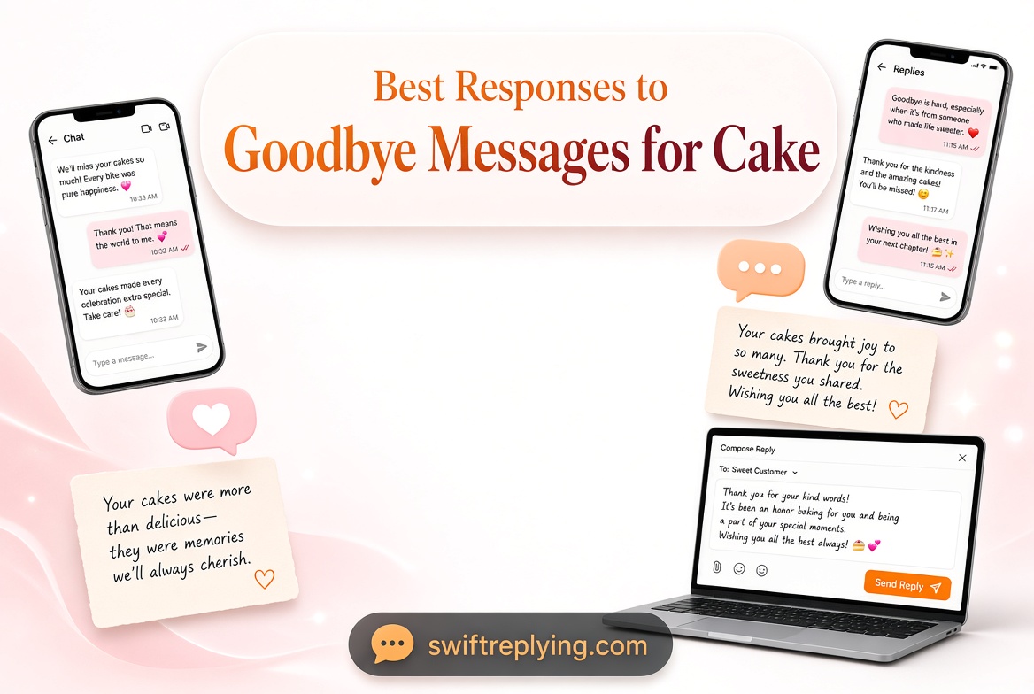 Best Responses to Goodbye Messages for Cake