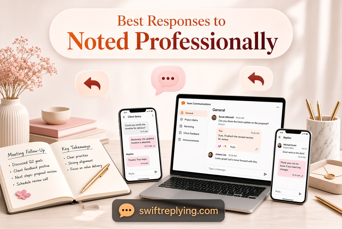 Best Responses to Noted Professionally