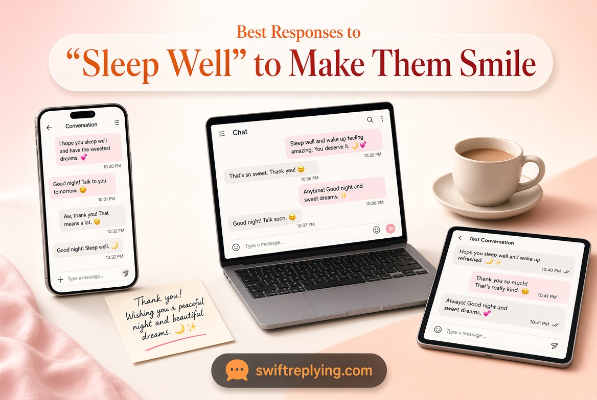 Best Responses to "Sleep Well" to Make Them Smile