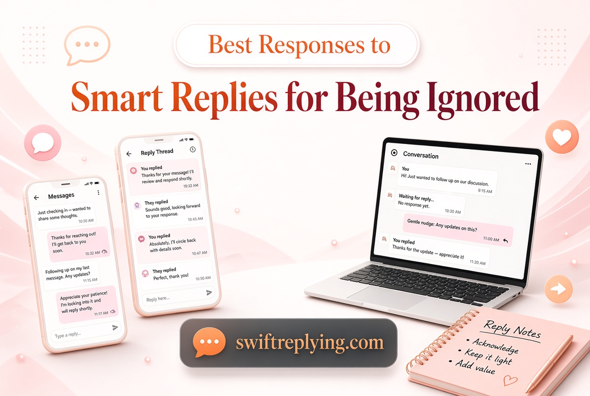 Best Responses to Smart Replies for Being Ignored