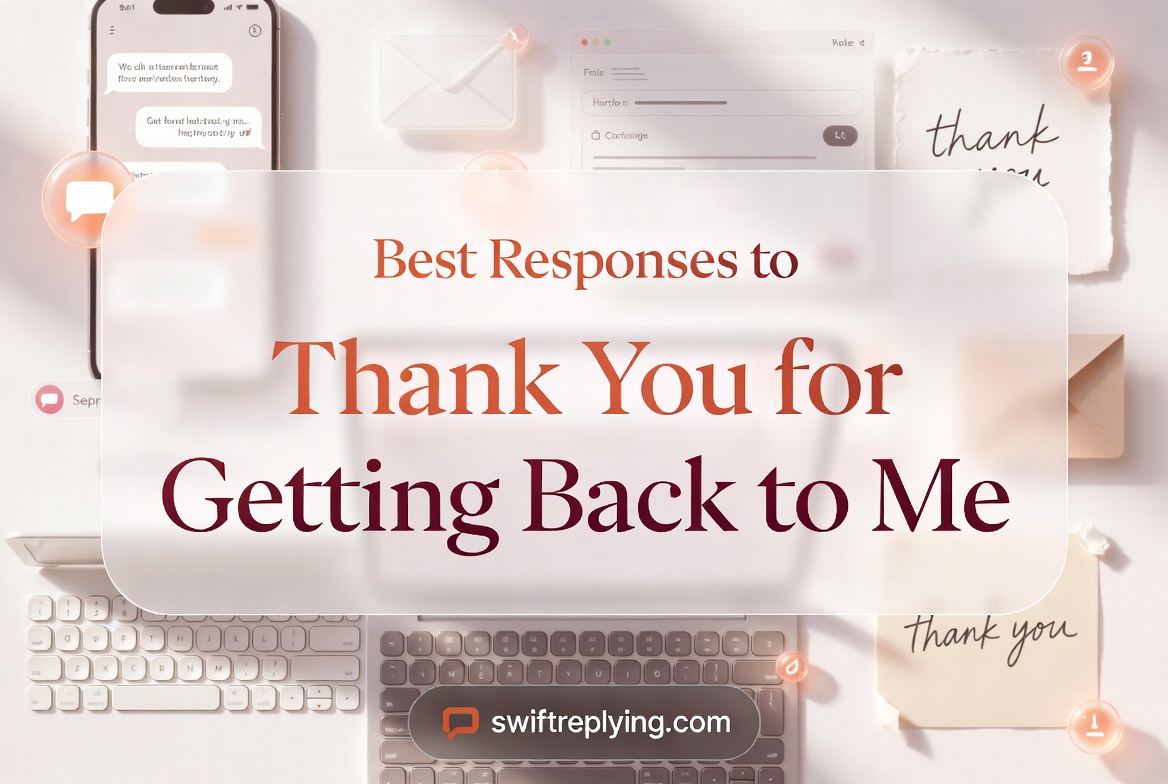 Best Responses to Thank You for Getting Back to Me