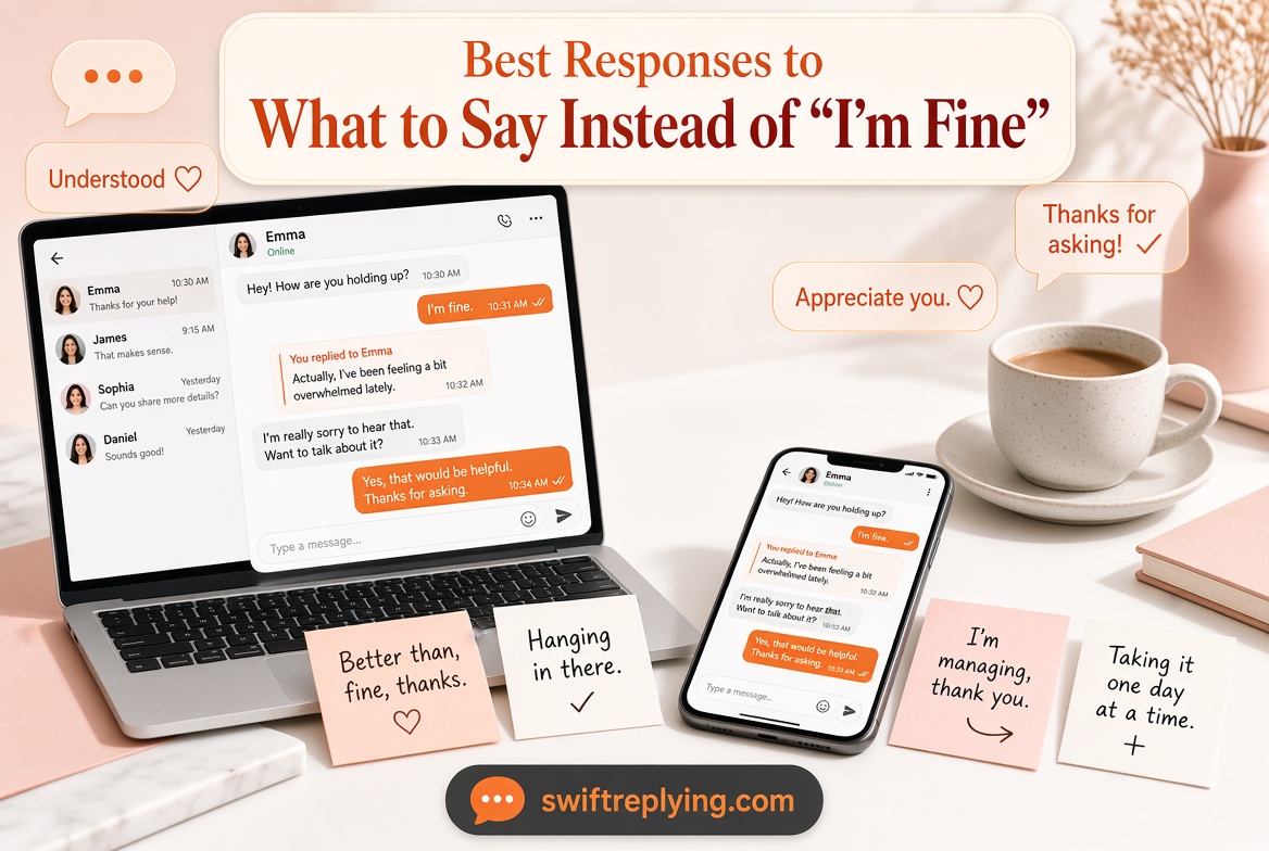 Best Responses to What to Say Instead of “I’m Fine”