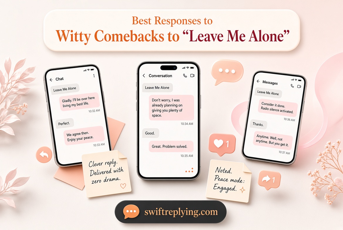 Best Responses to Witty Comebacks to “Leave Me Alone”