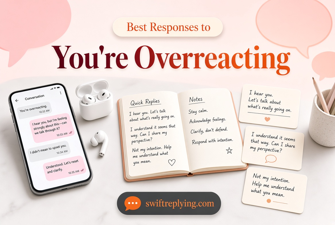 Best Responses to “You’re Overreacting”