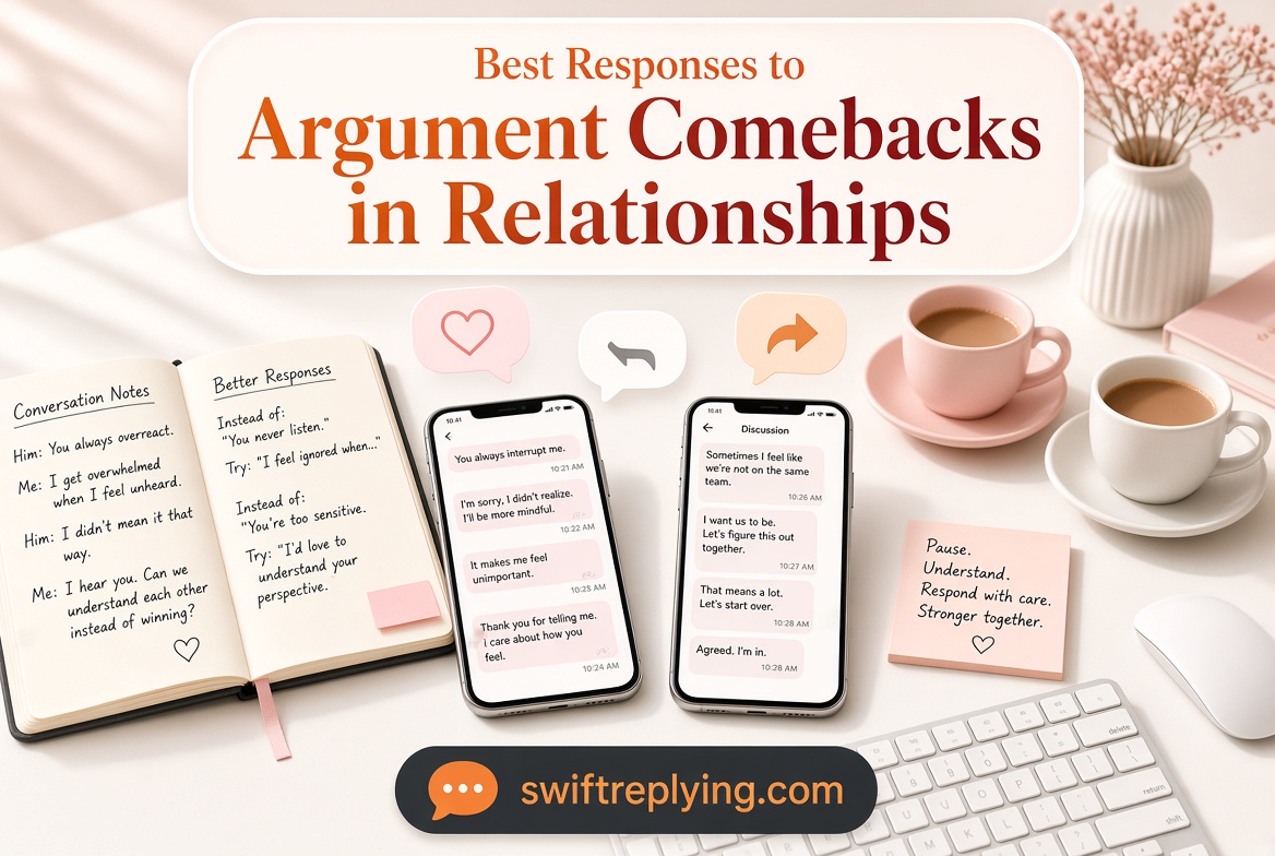 Best Responses to Argument Comebacks in Relationships