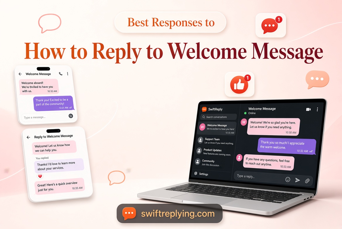 Best Responses to How to Reply to Welcome Message