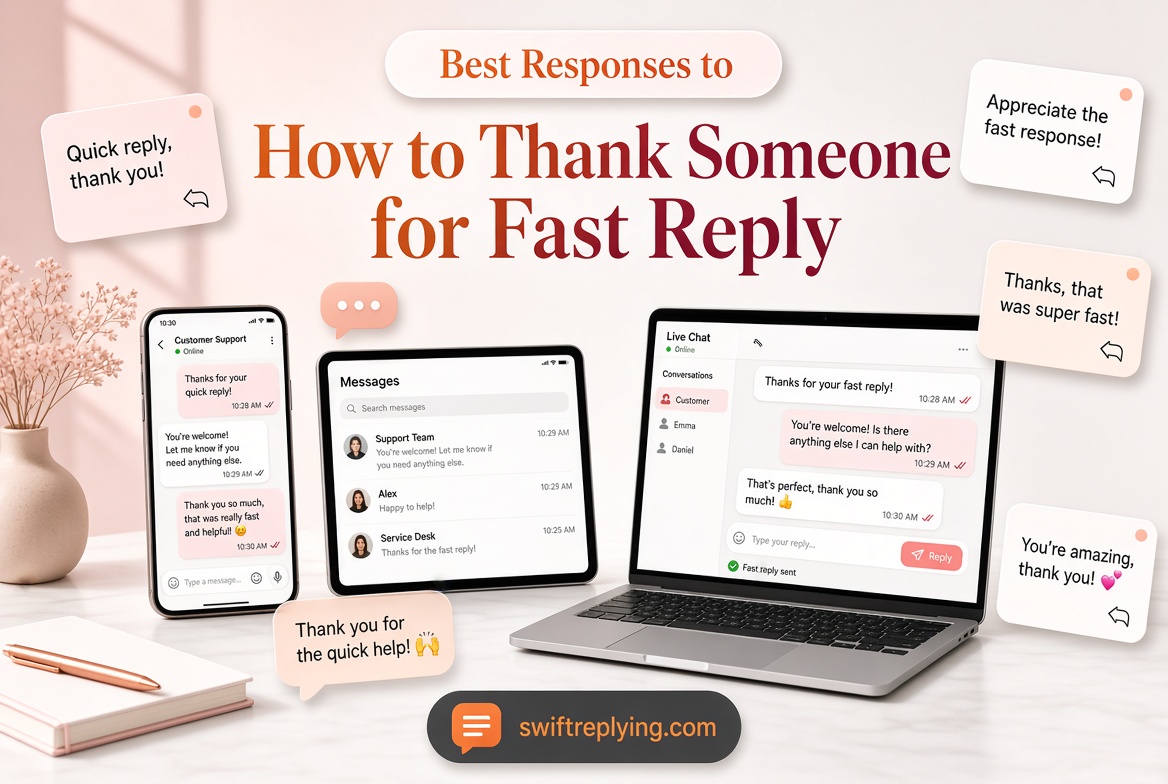 Best Responses to How to Thank Someone for Fast Reply