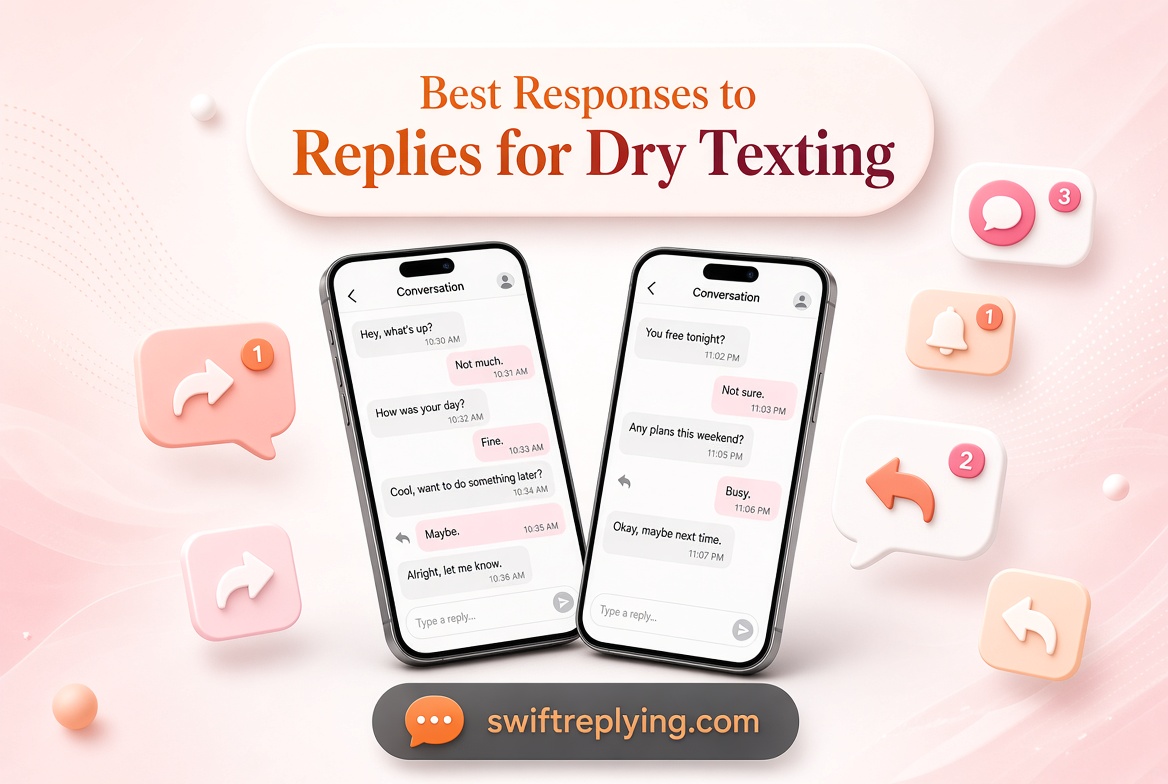 Best Responses to Replies for Dry Texting
