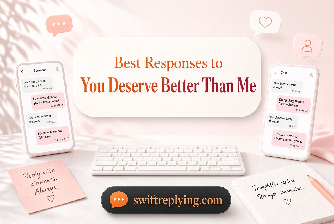 Best Responses to “You Deserve Better Than Me”
