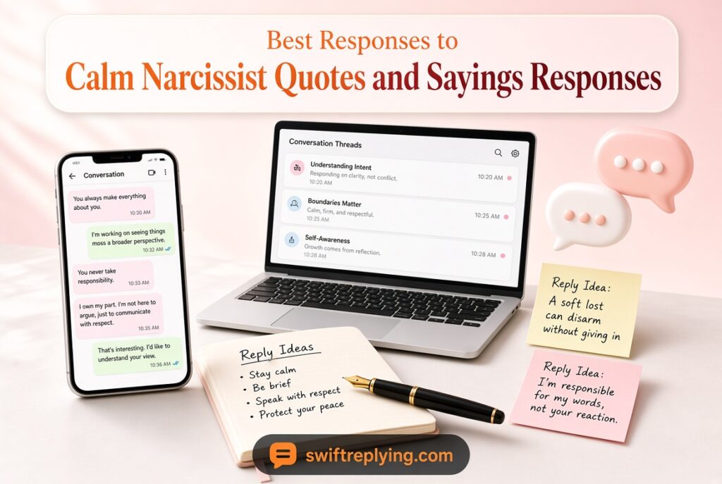 Calm Narcissist Quotes and Sayings Responses