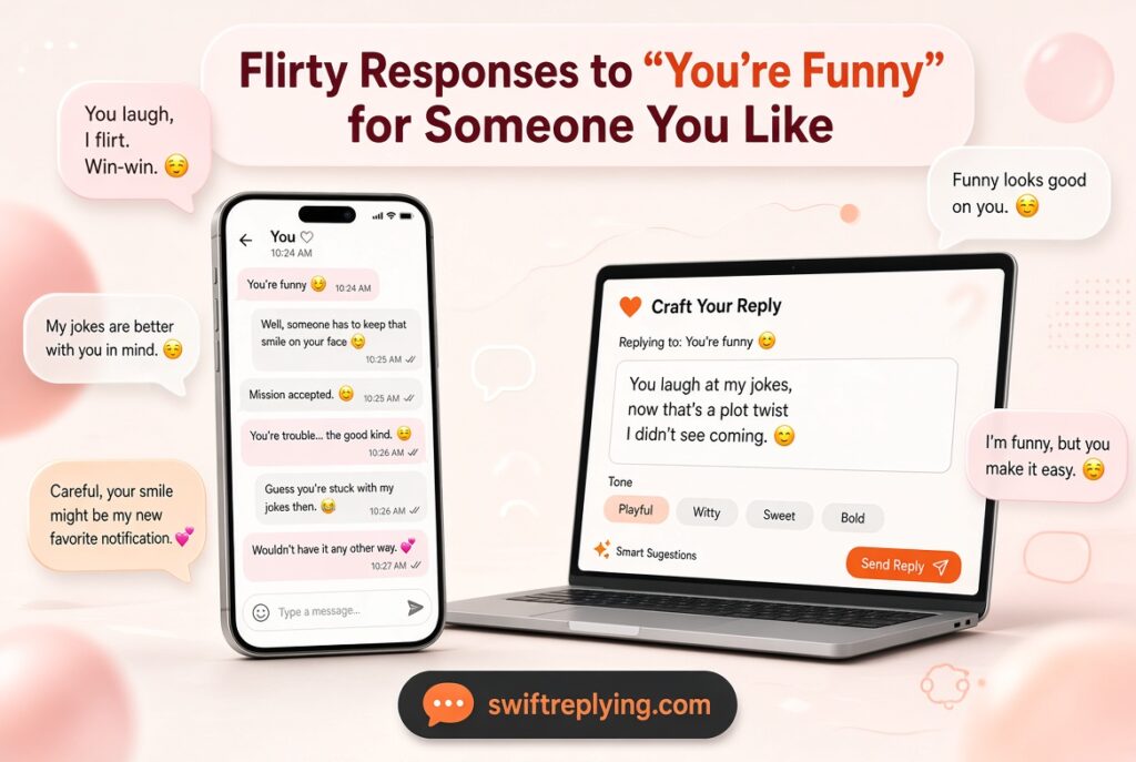 Flirty Responses to “You’re Funny” for Someone You Like