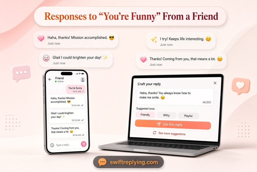 Responses to “You’re Funny” From a Friend