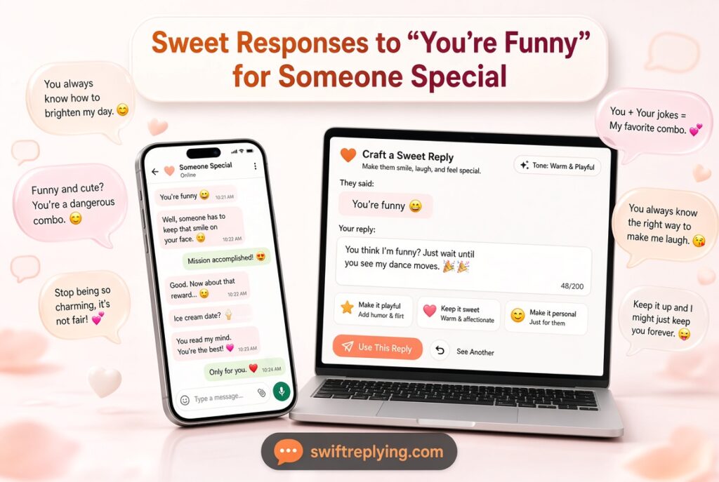 Sweet Responses to “You’re Funny” for Someone Special