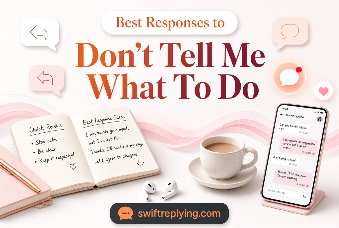 Best Responses to “Don’t Tell Me What To Do”