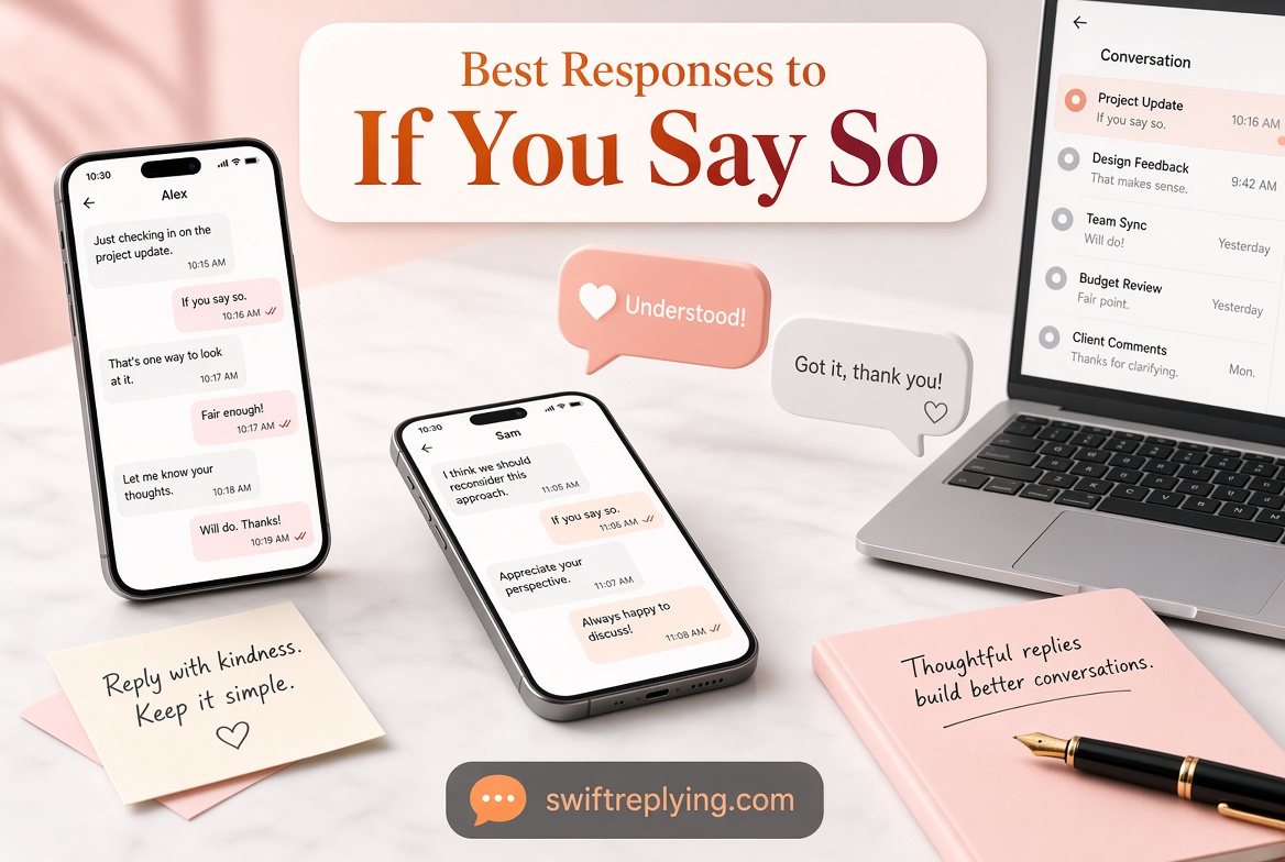 Best Responses to “If You Say So”