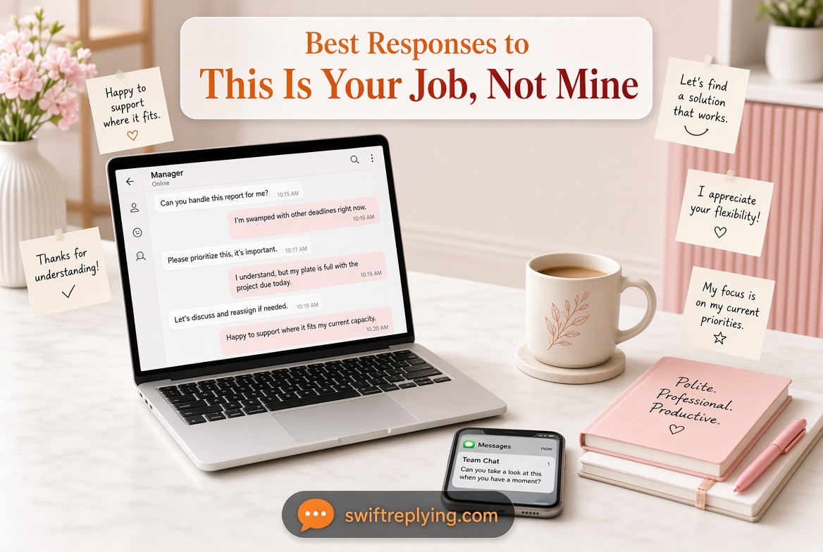 Best Responses to “This Is Your Job, Not Mine”