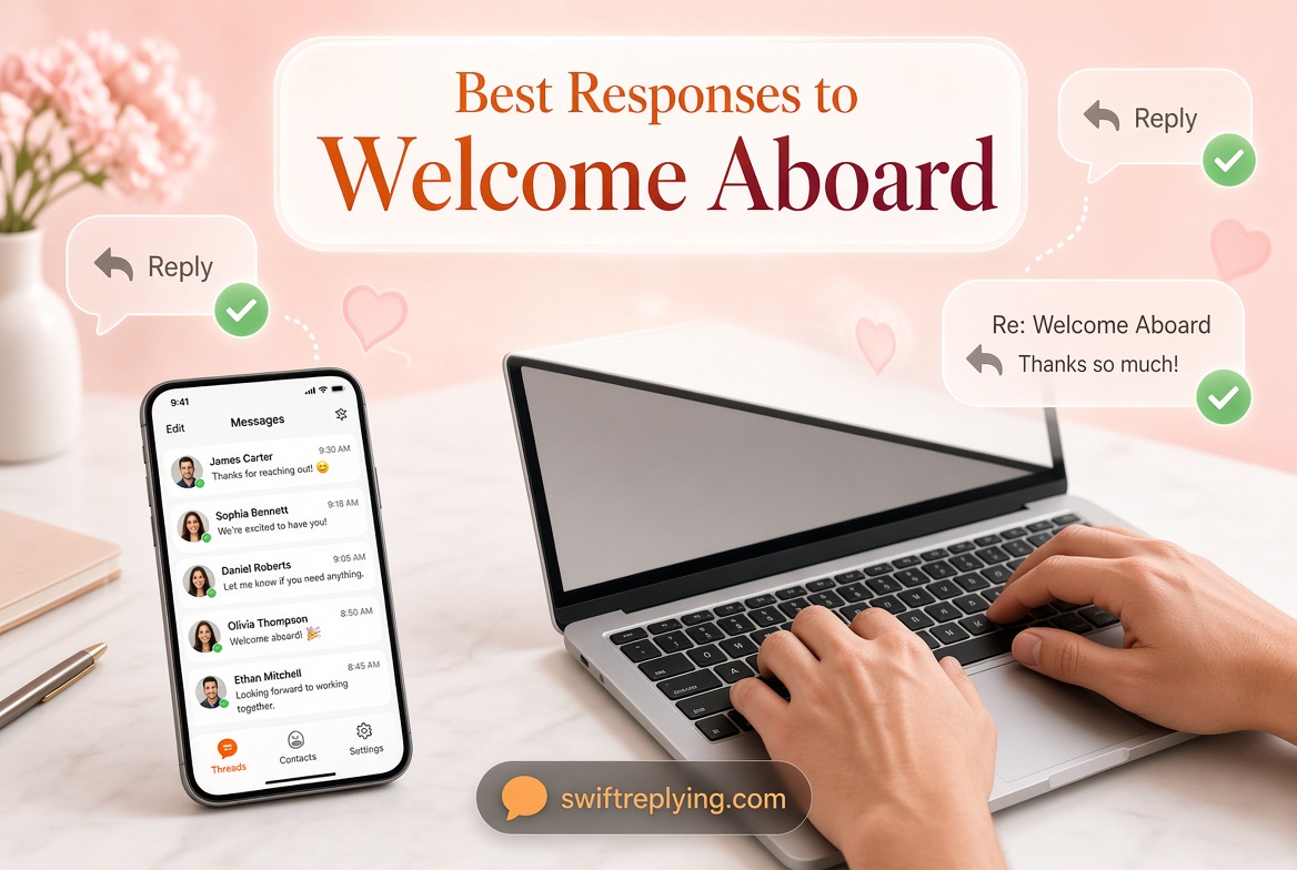 Best Responses to “Welcome Aboard”