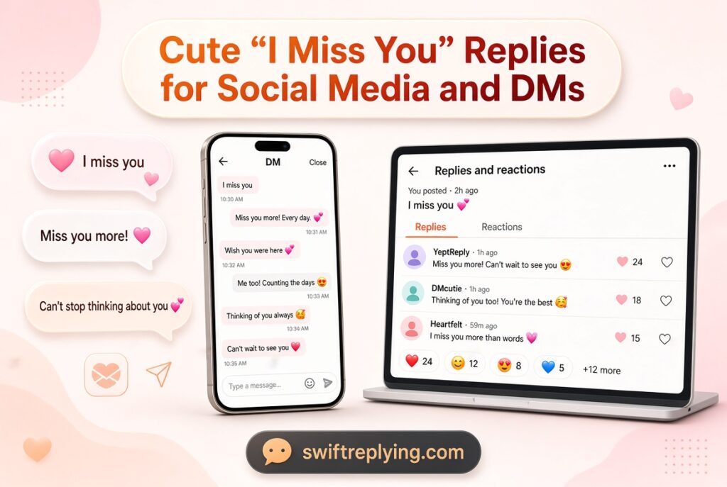 Cute “I Miss You” Replies for Social Media and DMs