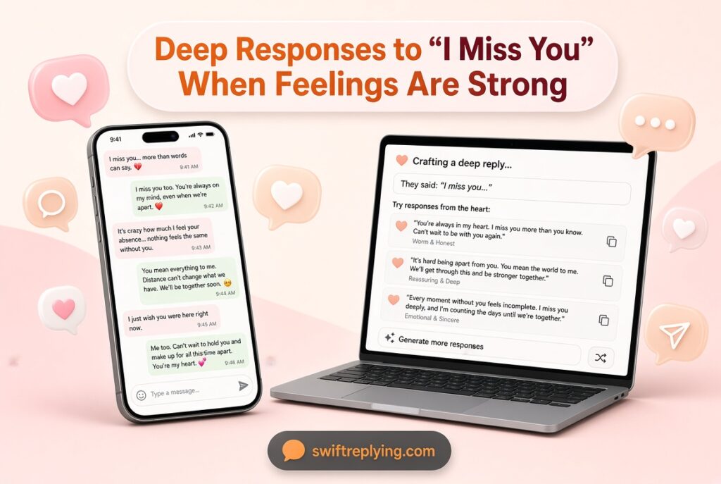 Deep Responses to “I Miss You” When Feelings Are Strong