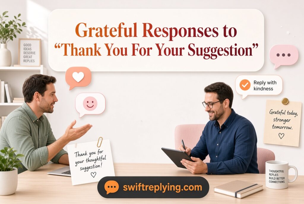 Grateful Responses to “Thank You For Your Suggestion”